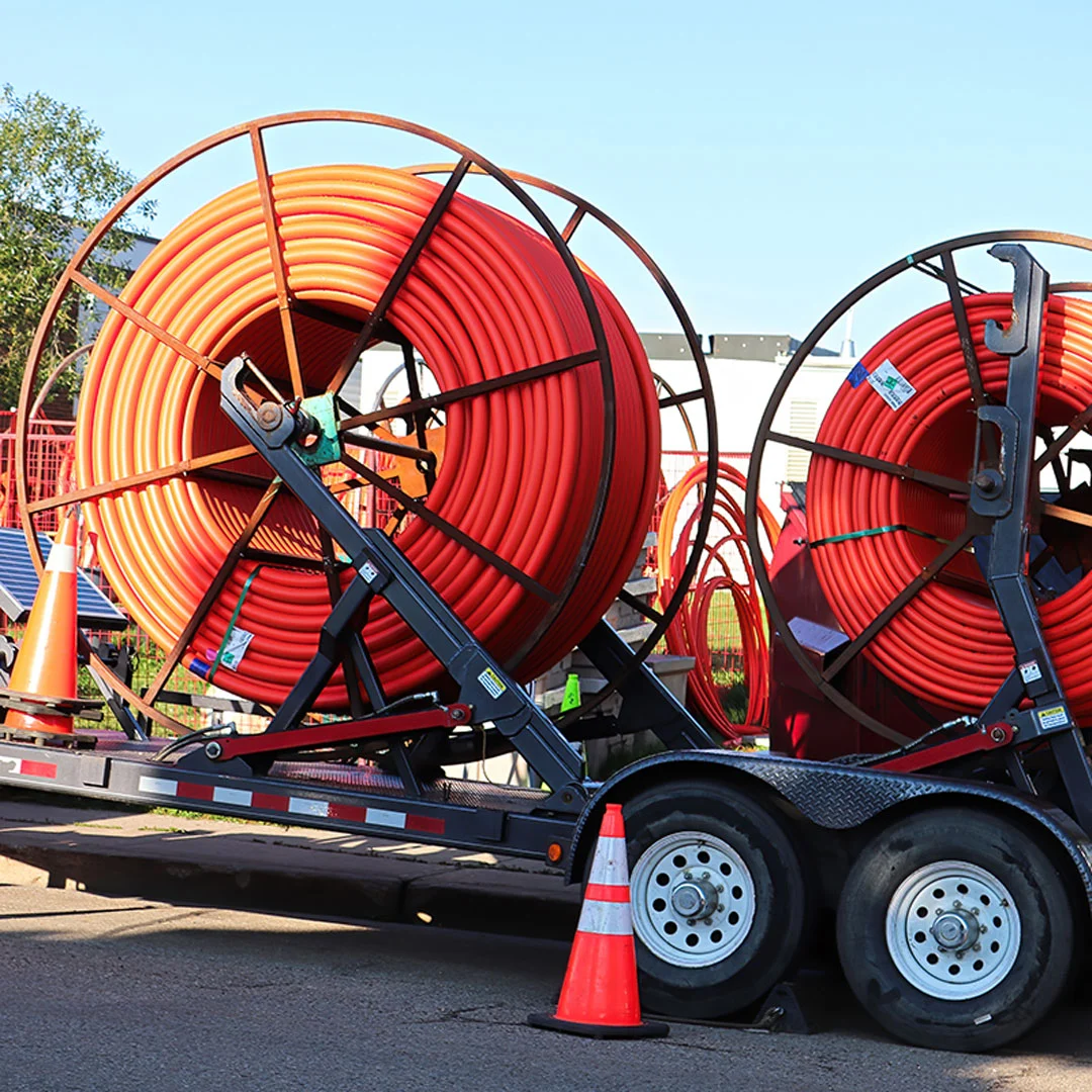 Plastic-tube-pipe-for-laying-underground-cables-coiled